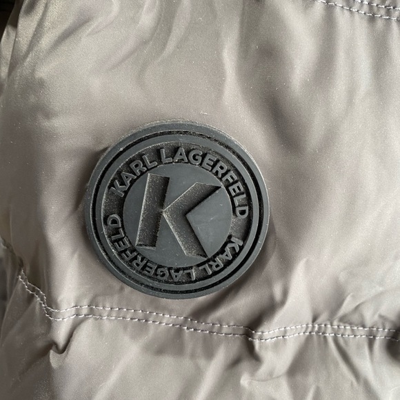 Karl Lagerfield Down Coat with Faux Fur - Picture 9 of 9